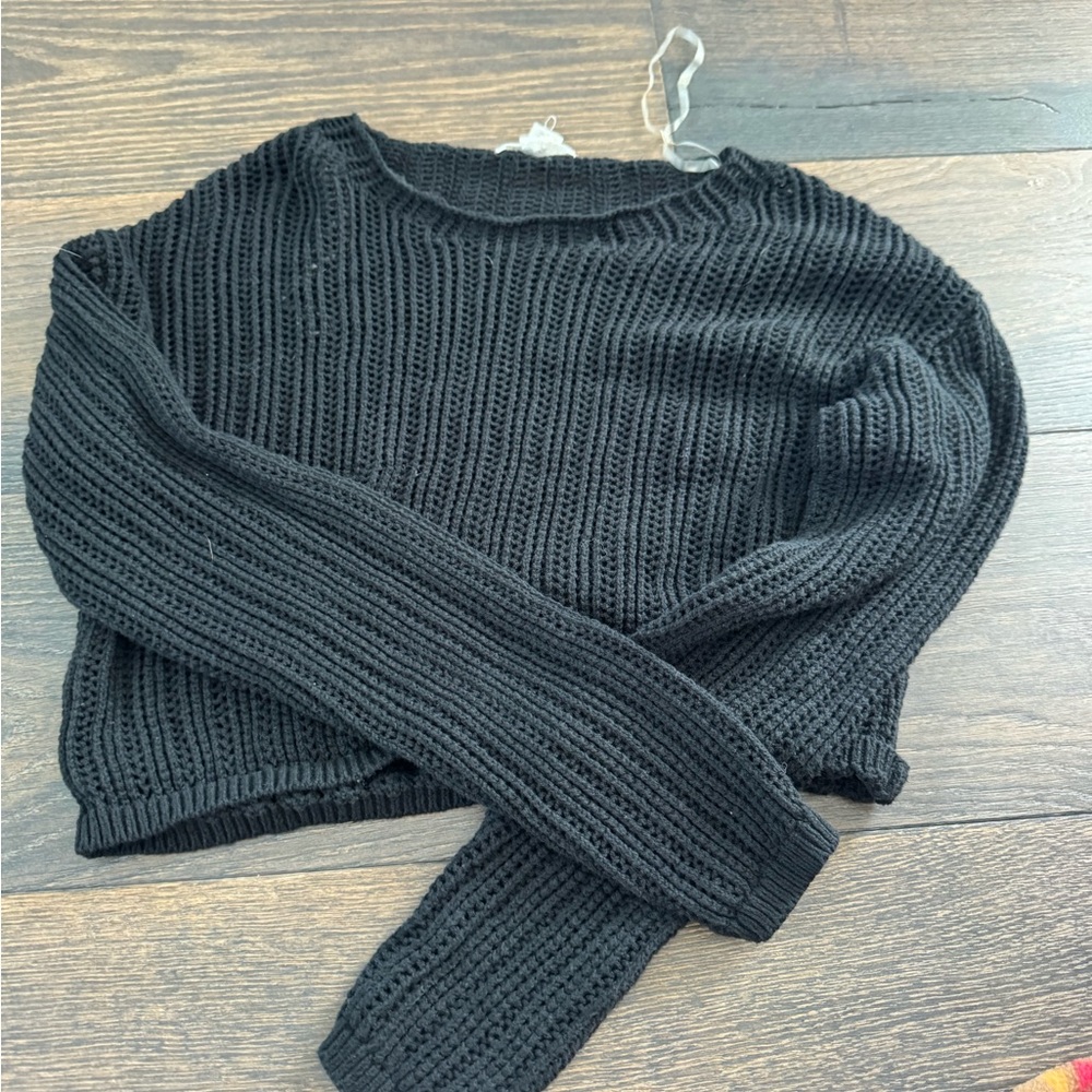 Black Knit Women's Sweater